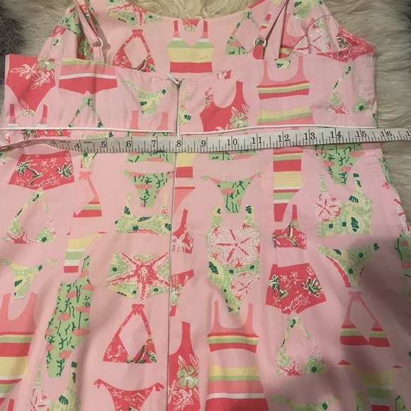 Lilly Pulitzer 6 women’s sundress. Pink with lime green . Yellow. Pink. - Picture 5 of 6